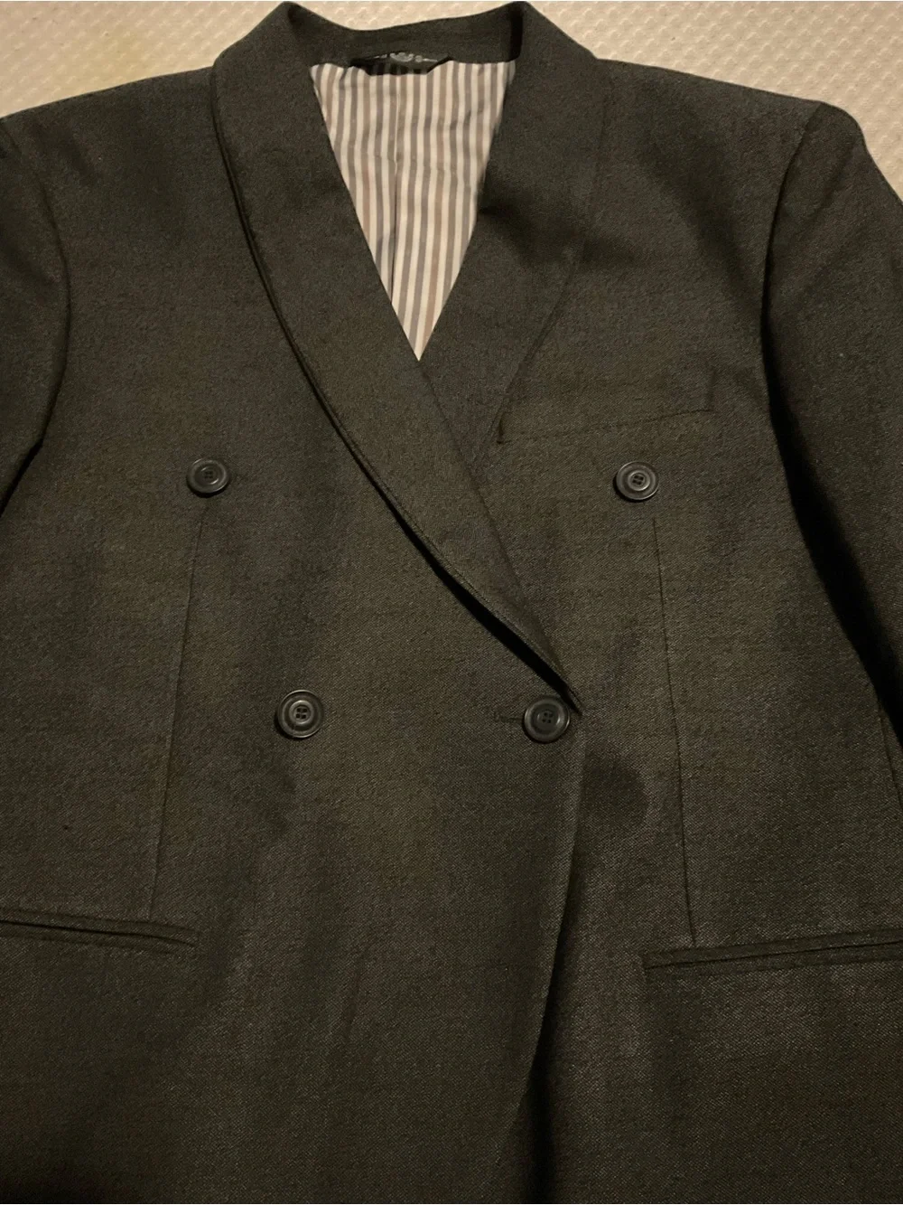 Classic grey Double-Breasted Blazer WESTEND